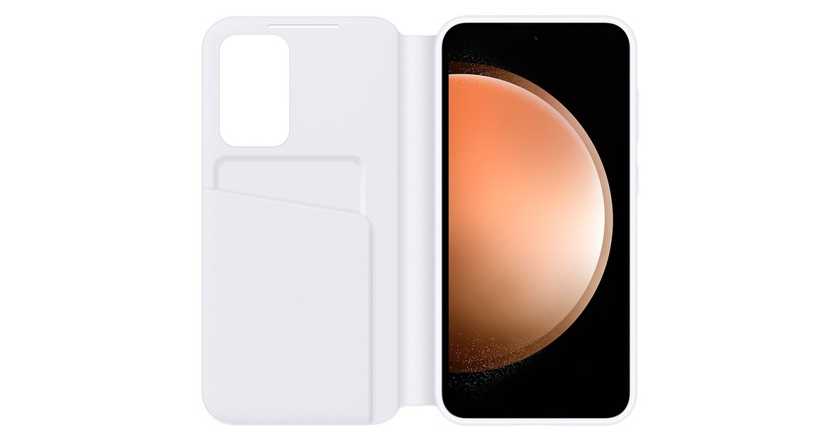 SAMSUNG Smart View Wallet Case, Handyhülle(weiß, Samsung Galaxy S23 FE)