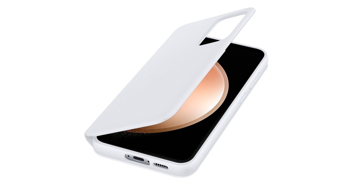 SAMSUNG Smart View Wallet Case, Handyhülle(weiß, Samsung Galaxy S23 FE)