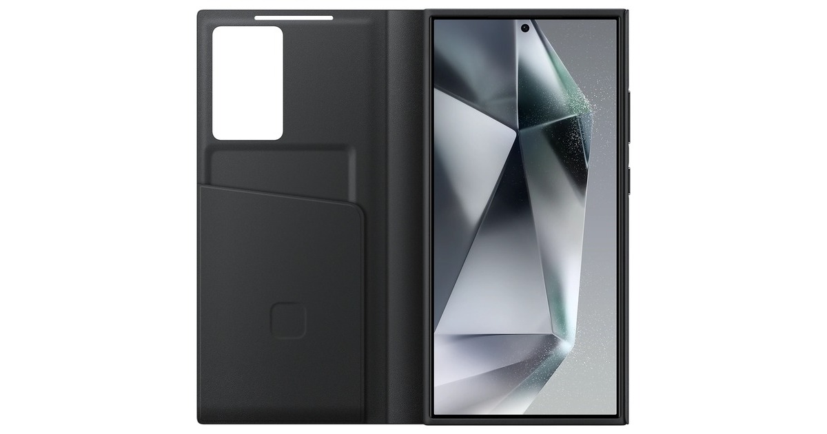 SAMSUNG Smart View Wallet Case, Handyhülle(schwarz, Samsung Galaxy S24 Ultra)