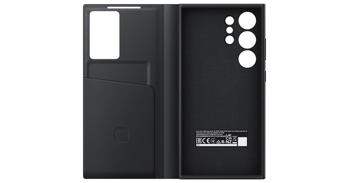 SAMSUNG Smart View Wallet Case, Handyhülle(schwarz, Samsung Galaxy S24 Ultra)
