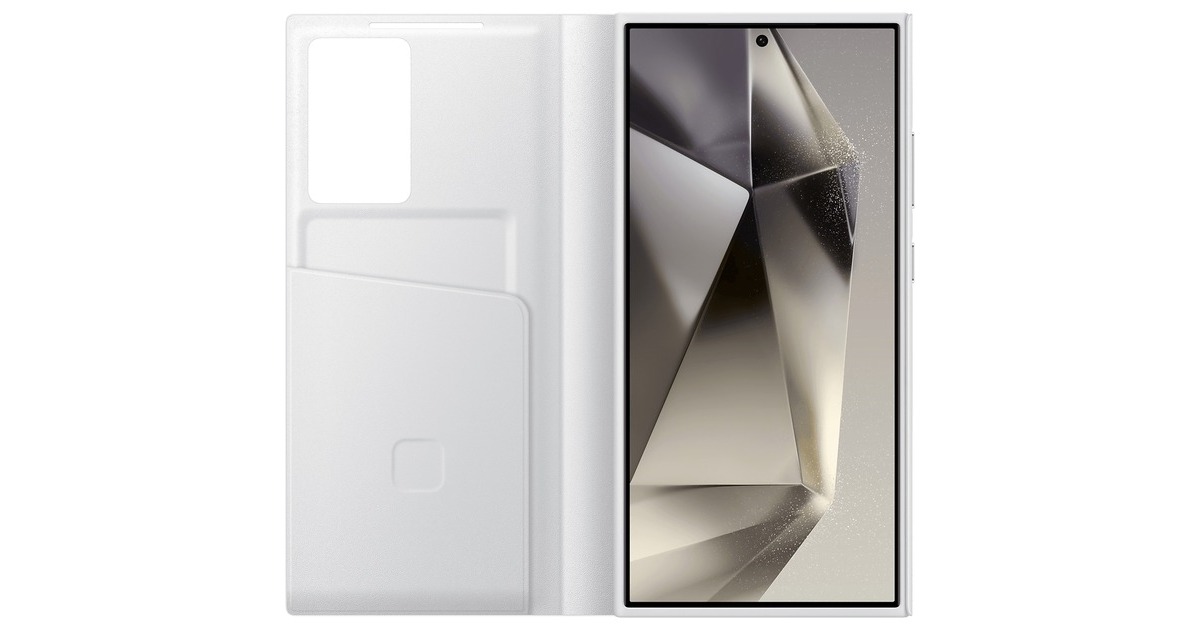 SAMSUNG Smart View Wallet Case, Handyhülle(weiß, Samsung Galaxy S24 Ultra)