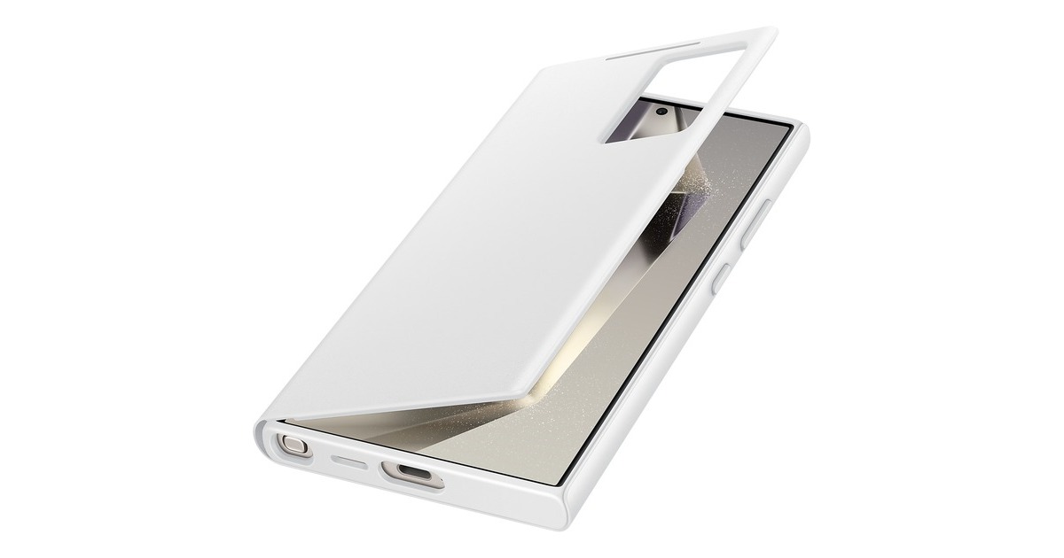 SAMSUNG Smart View Wallet Case, Handyhülle(weiß, Samsung Galaxy S24 Ultra)