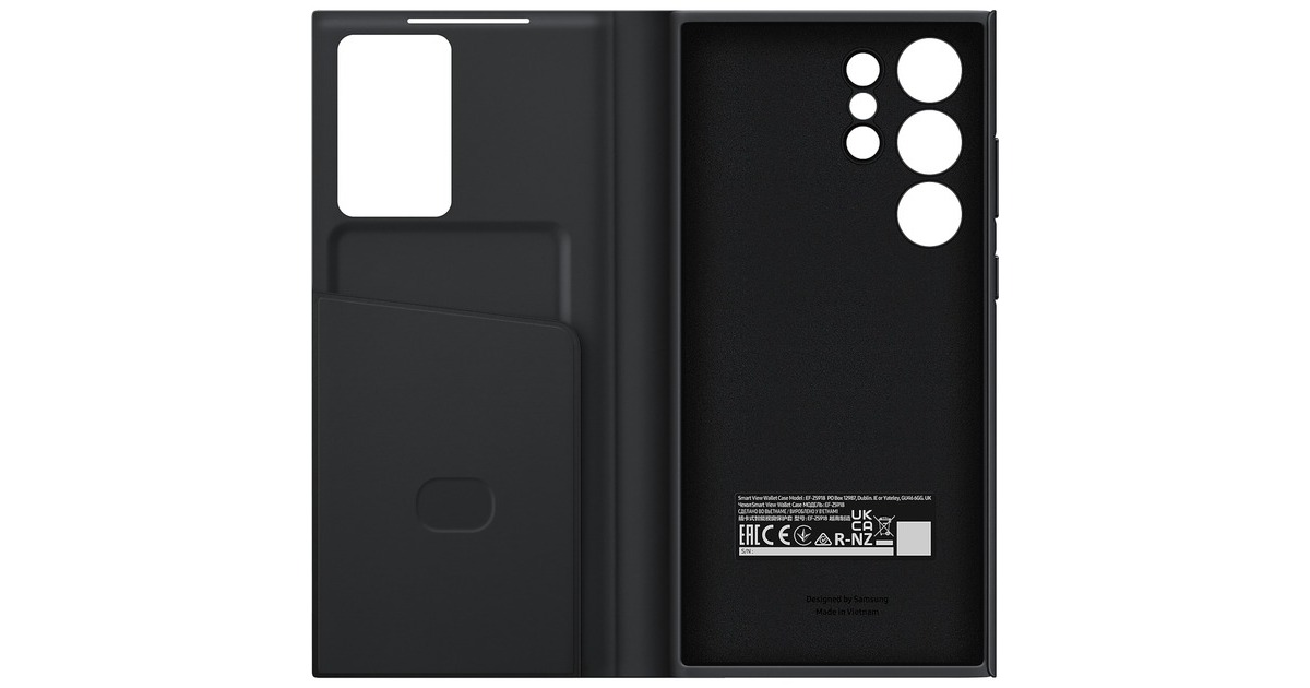 SAMSUNG Smart View Wallet Case, Handyhülle(schwarz, Samsung Galaxy S23 Ultra)