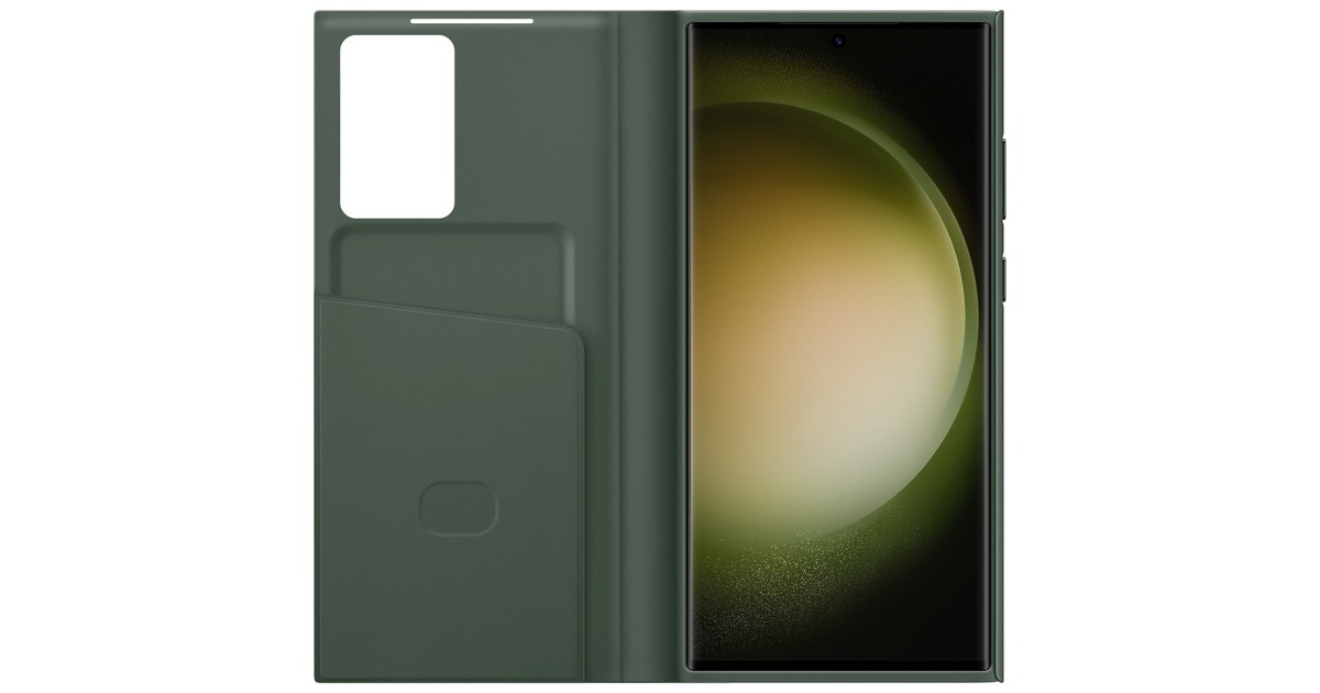 SAMSUNG Smart View Wallet Case, Handyhülle(grün, Samsung Galaxy S23 Ultra)