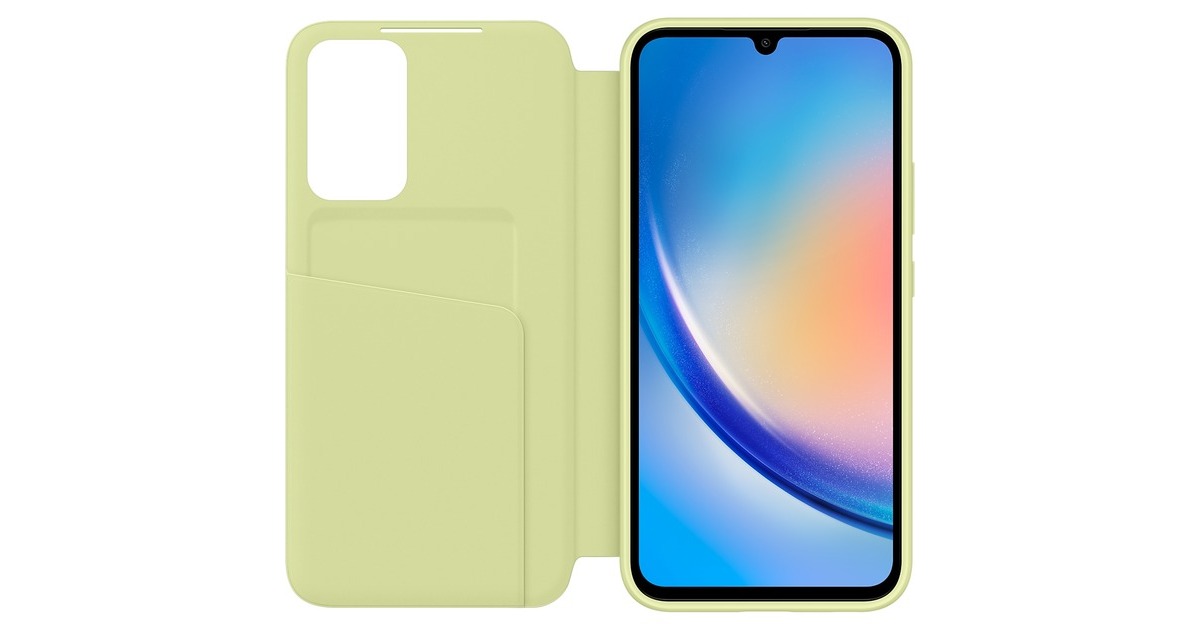 SAMSUNG Smart View Wallet Case, Handyhülle(limette, Samsung Galaxy A34 5G)