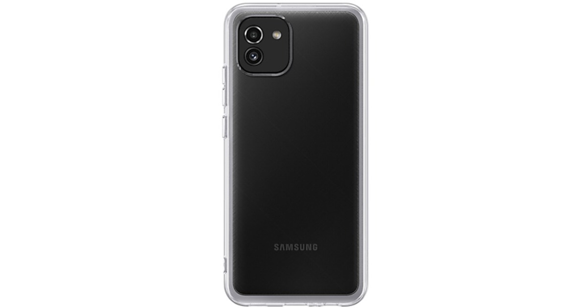 SAMSUNG Soft Clear Cover, Handyhülle(transparent, Samsung Galaxy A03)