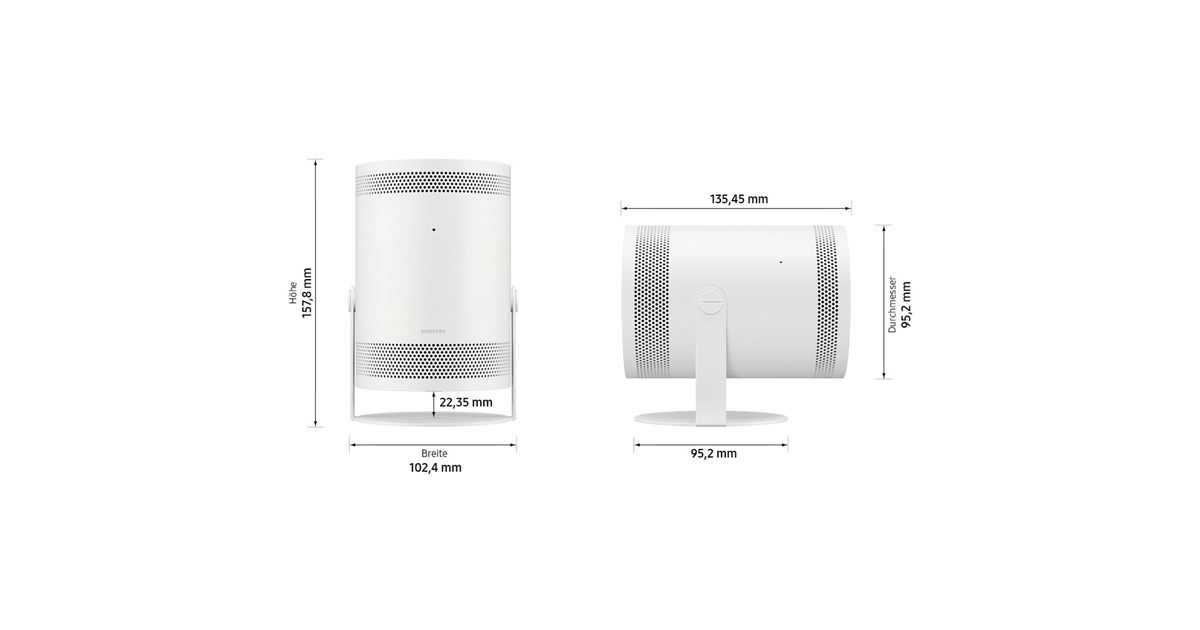 SAMSUNG The Freestyle 2nd Gen. (2023), DLP-Beamer(weiß, FullHD, USB-C, HDR)