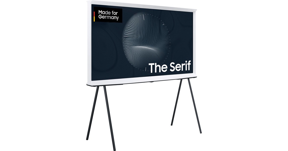 SAMSUNG The Serif GQ-43LS01BG, QLED-Fernseher(108 cm (43 Zoll), weiß/schwarz, UltraHD/4K, SmartTV, WLAN, Bluetooth, HDR10+)