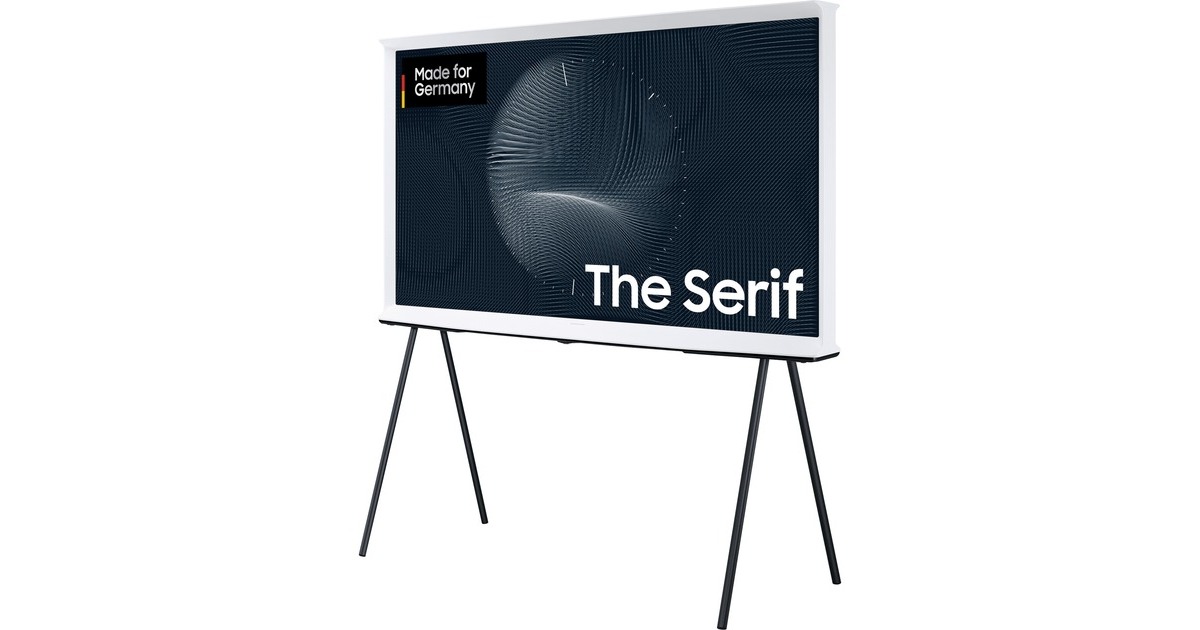 SAMSUNG The Serif GQ-43LS01BG, QLED-Fernseher(108 cm (43 Zoll), weiß/schwarz, UltraHD/4K, SmartTV, WLAN, Bluetooth, HDR10+)