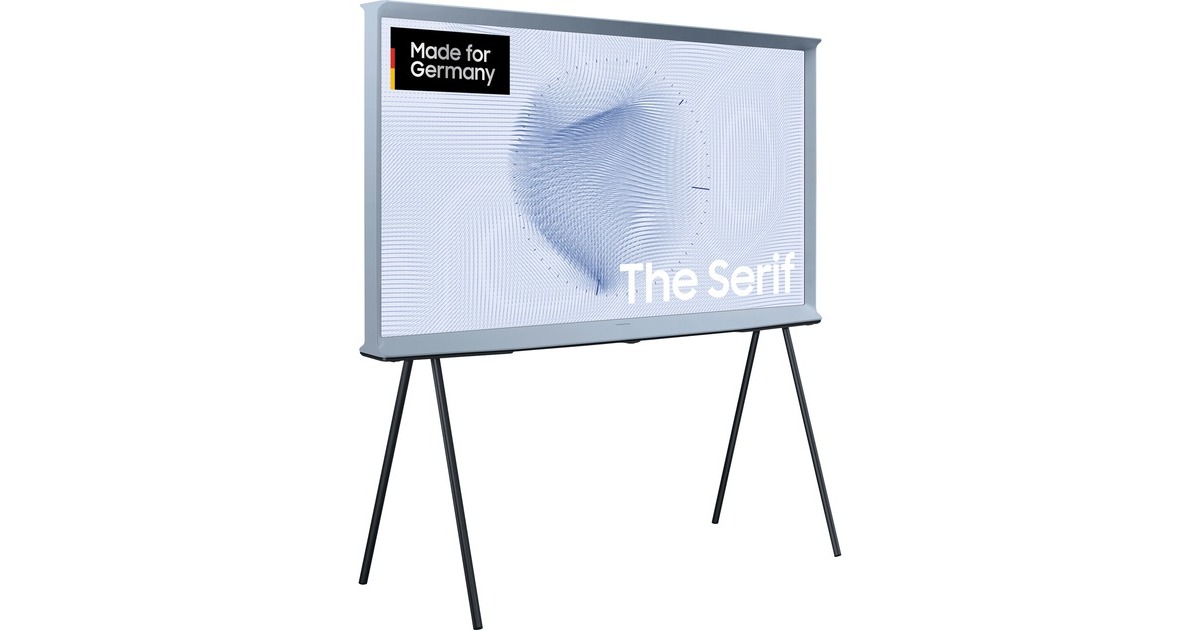 SAMSUNG The Serif GQ-43LS01BH, QLED-Fernseher(108 cm (43 Zoll), taubenblau/schwarz, UltraHD/4K, SmartTV, WLAN, Bluetooth, HDR10+)