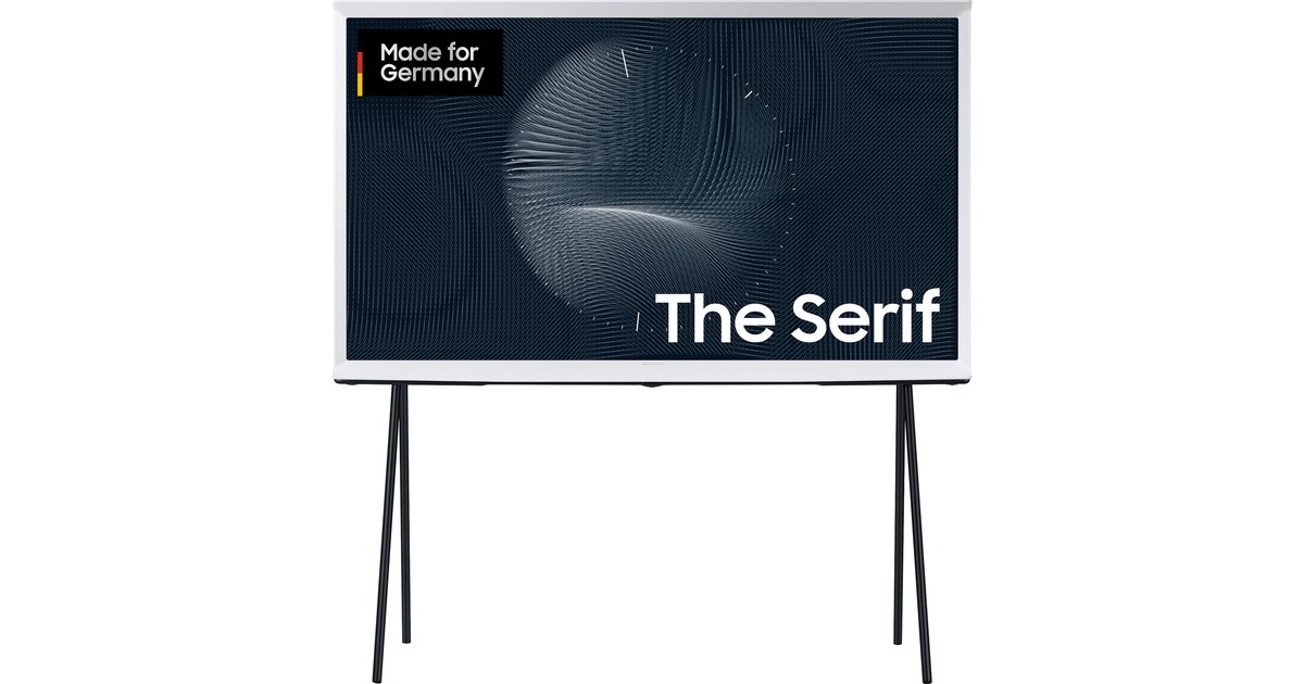 SAMSUNG The Serif GQ-55LS01BG, QLED-Fernseher(138 cm (55 Zoll), weiß/schwarz, UltraHD/4K, SmartTV, WLAN, Bluetooth, HDR10+, FreeSync Premium, 100Hz Panel)