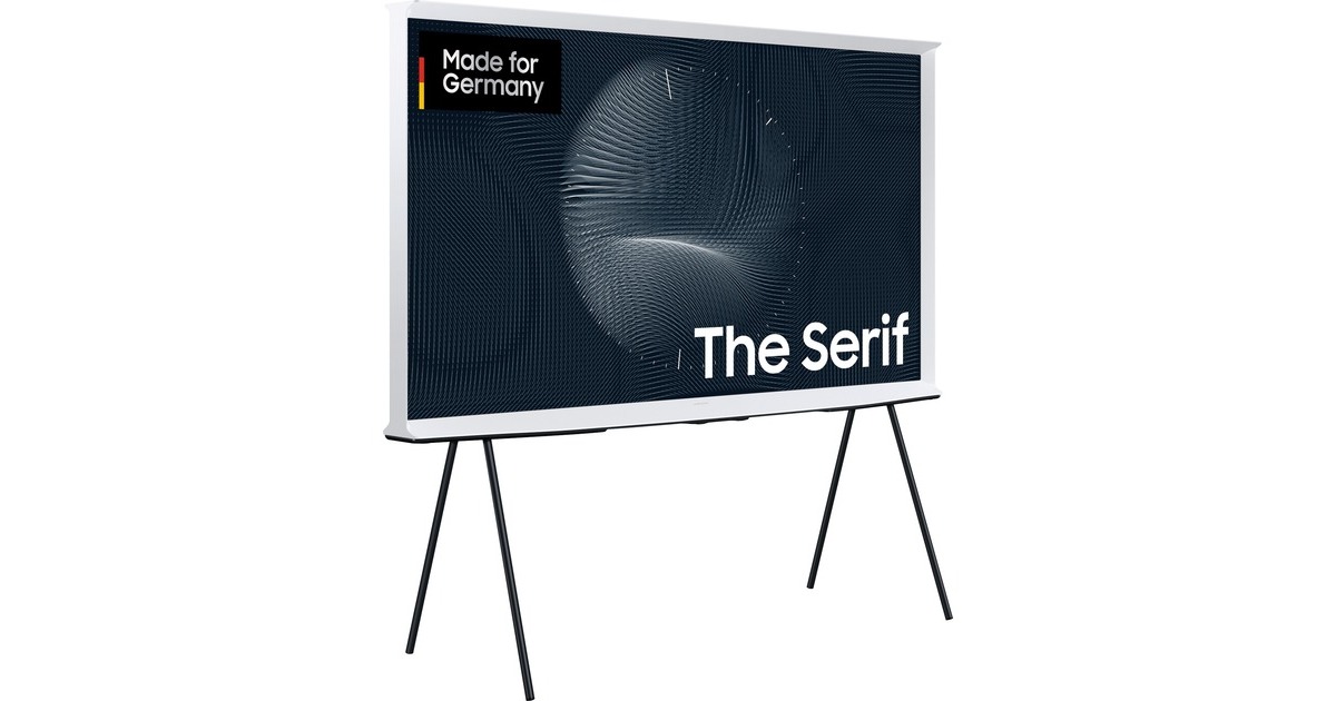 SAMSUNG The Serif GQ-65LS01BG, QLED-Fernseher(163 cm (65 Zoll), weiß/schwarz, UltraHD/4K, SmartTV, WLAN, Bluetooth, HDR10+, FreeSync Premium, 100Hz Panel)