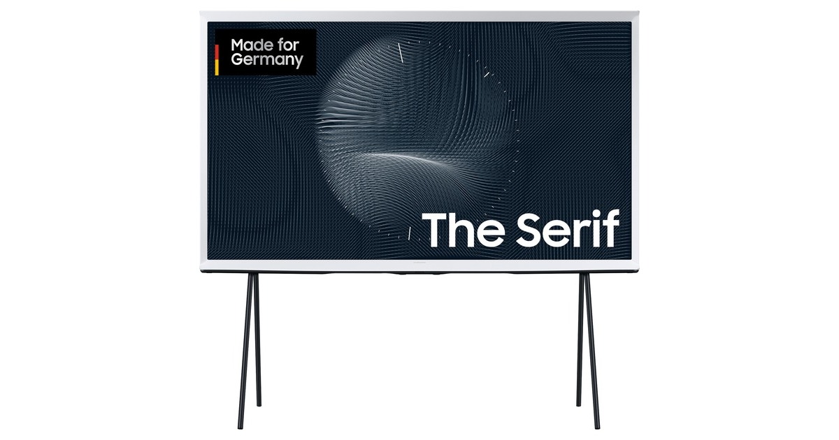 SAMSUNG The Serif GQ-65LS01BG, QLED-Fernseher(163 cm (65 Zoll), weiß/schwarz, UltraHD/4K, SmartTV, WLAN, Bluetooth, HDR10+, FreeSync Premium, 100Hz Panel)