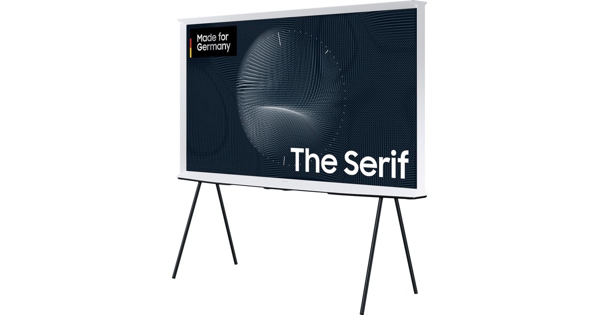 SAMSUNG The Serif GQ-65LS01BG, QLED-Fernseher(163 cm (65 Zoll), weiß/schwarz, UltraHD/4K, SmartTV, WLAN, Bluetooth, HDR10+, FreeSync Premium, 100Hz Panel)