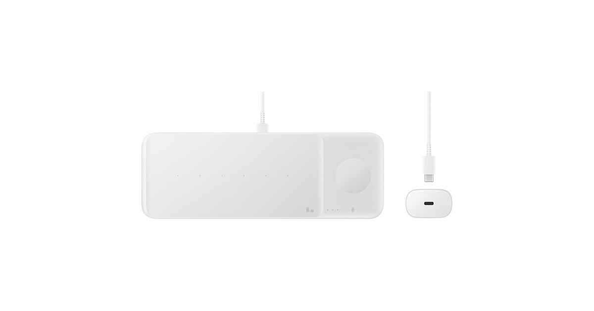 SAMSUNG Wireless Charger Trio EP-P6300, Ladestation(weiß)