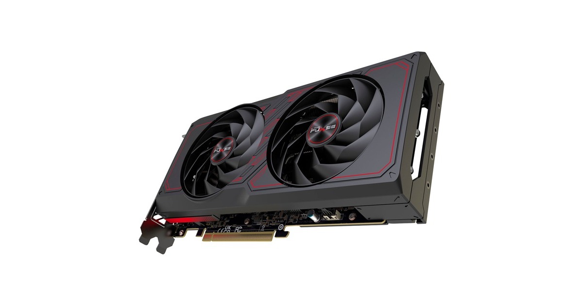 SAPPHIRE Radeon RX 7600 XT PULSE GAMING OC, Grafikkarte(RDNA 3, GDDR6, 2x DisplayPort, 2x HDMI 2.1)