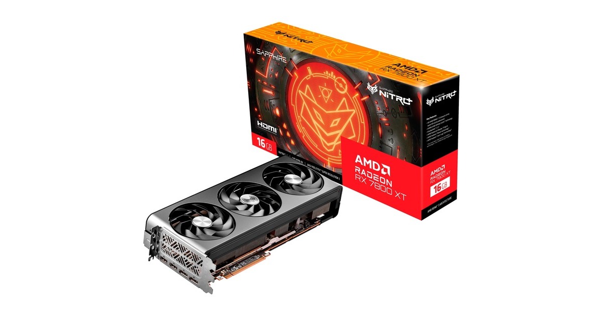 SAPPHIRE Radeon RX 7800 XT NITRO+ GAMING OC 16G, Grafikkarte(RDNA 3, GDDR6, 2x DisplayPort, 2x HDMI 2.1) SAPPHIRE Radeon RX 7800 XT NITRO+ GAMING OC 16G, Grafikkarte(RDNA 3, GDDR6, 2x DisplayPort, 2x HDMI 2.1)