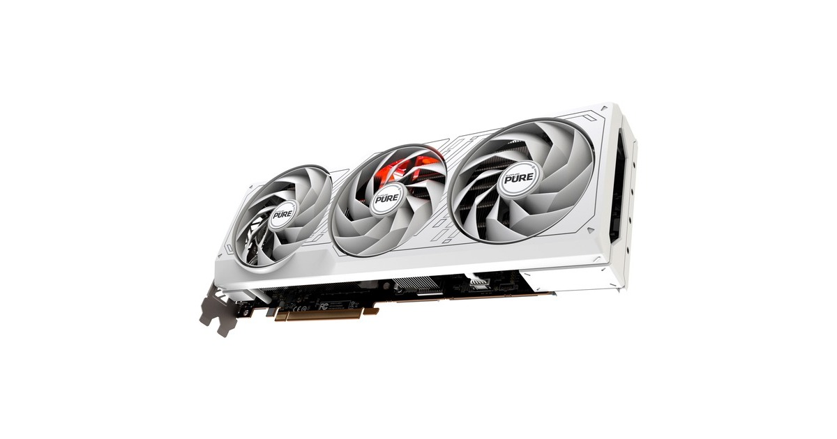 SAPPHIRE Radeon RX 7800 XT PURE GAMING OC 16G, Grafikkarte(weiß, RDNA 3, GDDR6, 2x DisplayPort, 2x HDMI 2.1)