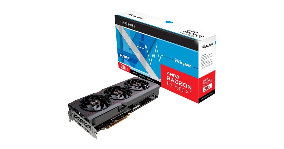 SAPPHIRE Radeon RX 7900 XT PULSE 20GB, Grafikkarte(RDNA 3, GDDR6, 2x DisplayPort, 2x HDMI 2.1) SAPPHIRE Radeon RX 7900 XT PULSE 20GB, Grafikkarte(RDNA 3, GDDR6, 2x DisplayPort, 2x HDMI 2.1)