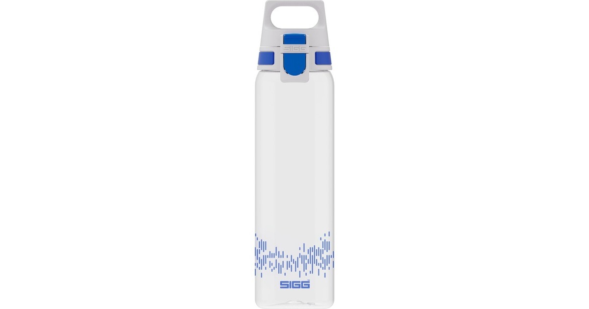 SIGG Trinkflasche Total Clear One MyPlanet "Blue" 0,75L(transparent/dunkelblau, Ein-Hand-Verschluss ONE)