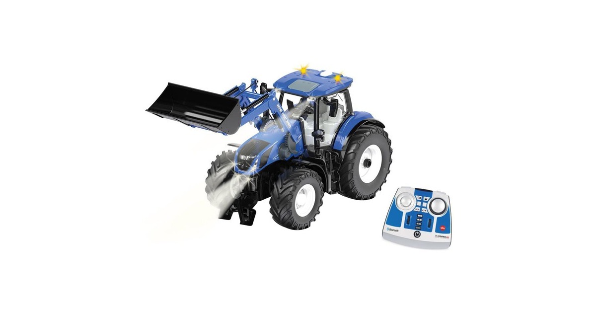 SIKU CONTROL32 New Holland T7.315 mit Frontlader und Bluetooth-Fernsteuermodul, RC(blau/schwarz, 1:32)