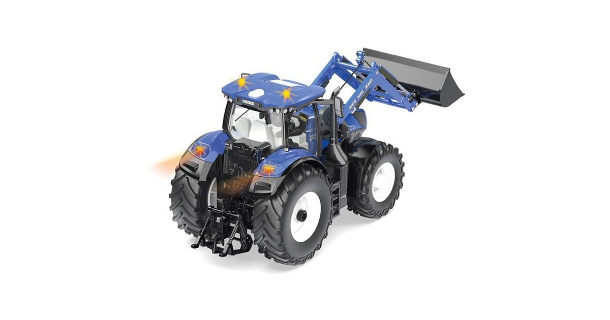 SIKU CONTROL32 New Holland T7.315 mit Frontlader und Bluetooth-Fernsteuermodul, RC(blau/schwarz, 1:32)