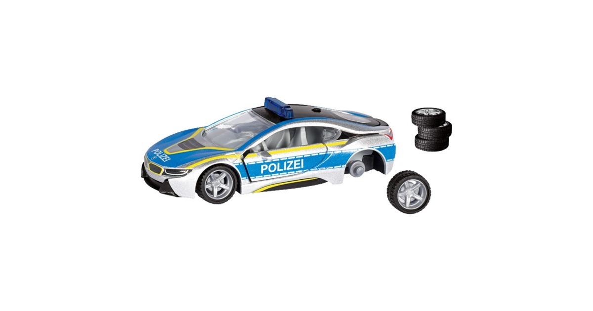 SIKU SUPER BMW i8 Polizei, Modellfahrzeug(silber/blau)