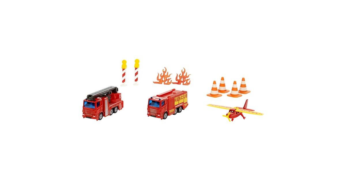 SIKU SUPER Geschenkset Feuerwehr, Spielfahrzeug(mehrfarbig)