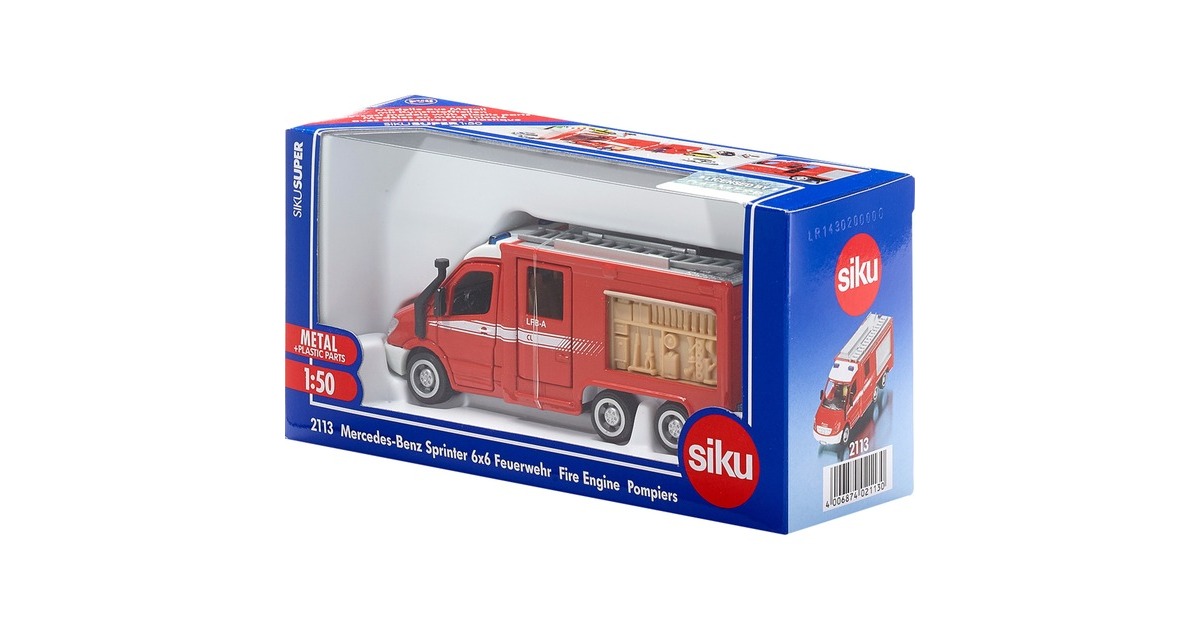SIKU SUPER Mercedes-Benz Sprinter 6x6 Feuerwehr, Modellfahrzeug