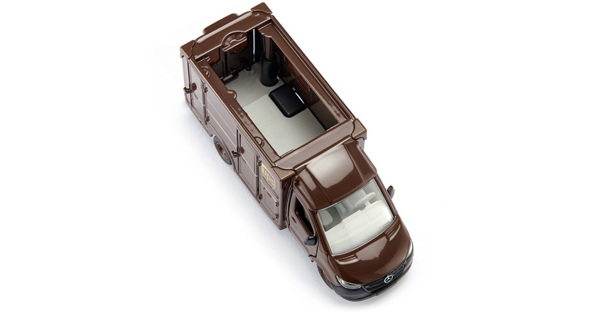 SIKU SUPER Mercedes-Benz Sprinter UPS, Modellfahrzeug(braun/gelb)