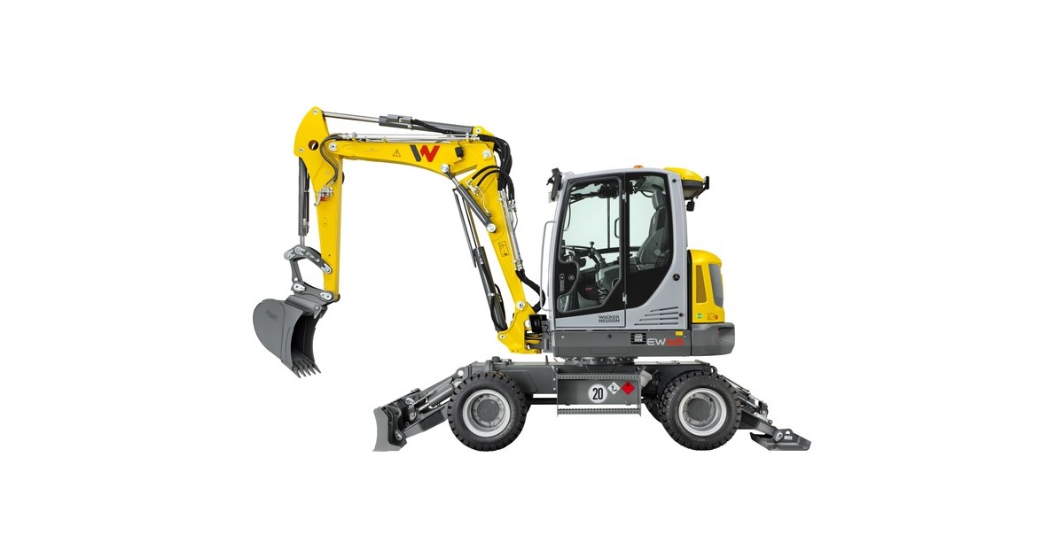 SIKU SUPER Wacker Neuson EW65 Mobilbagger, Modellfahrzeug(gelb/grau)