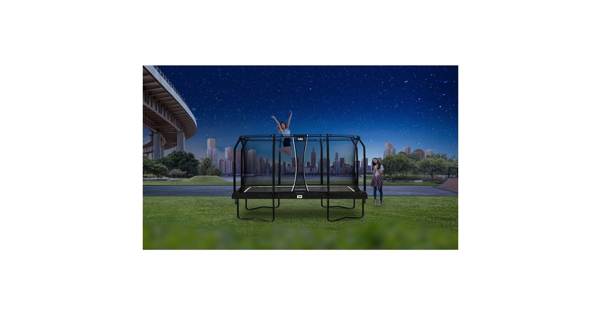 Salta Trampolin Premium Black Edition, Fitnessgerät(schwarz, rechteckig, 214 x 305 cm)