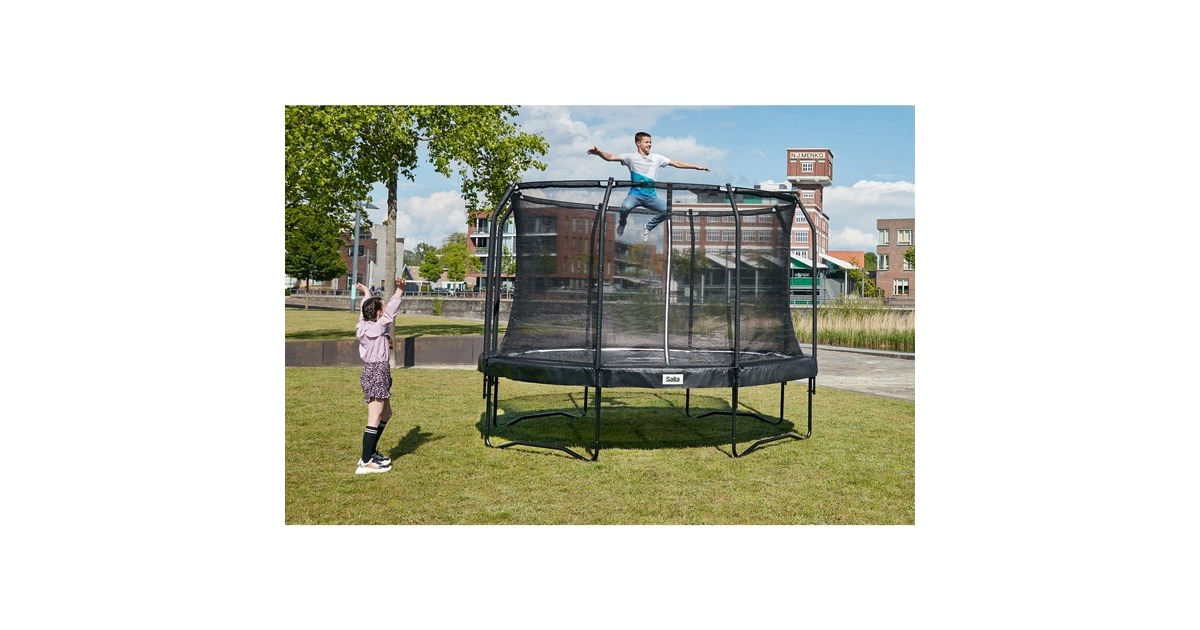 Salta Trampolin Premium Black Edition, Fitnessgerät(schwarz, rund, 396 cm)