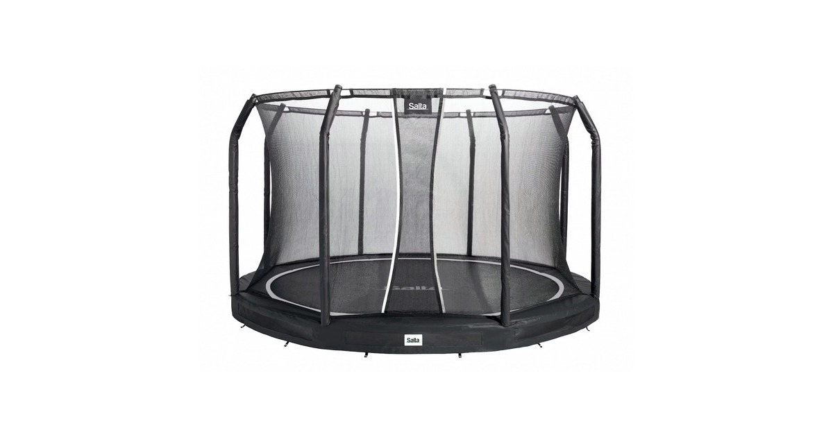 Salta Trampolin Premium Ground, Fitnessgerät(schwarz, rund, 427 cm, inkl. Sicherheitsnetz)