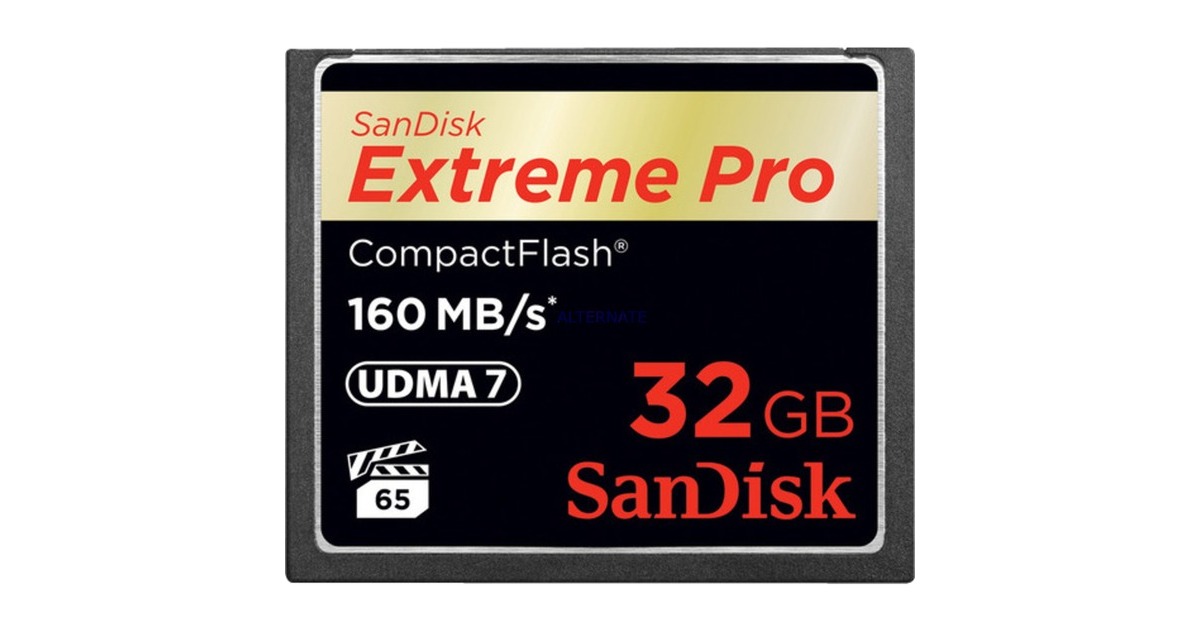 SanDisk CompactFlash Extreme Pro 32 GB, Speicherkarte(schwarz, UDMA 7)