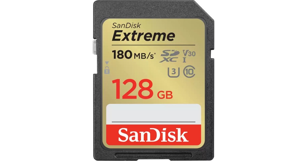 SanDisk Extreme 128 GB SDXC, Speicherkarte(UHS-I U3, Class 10, V30)
