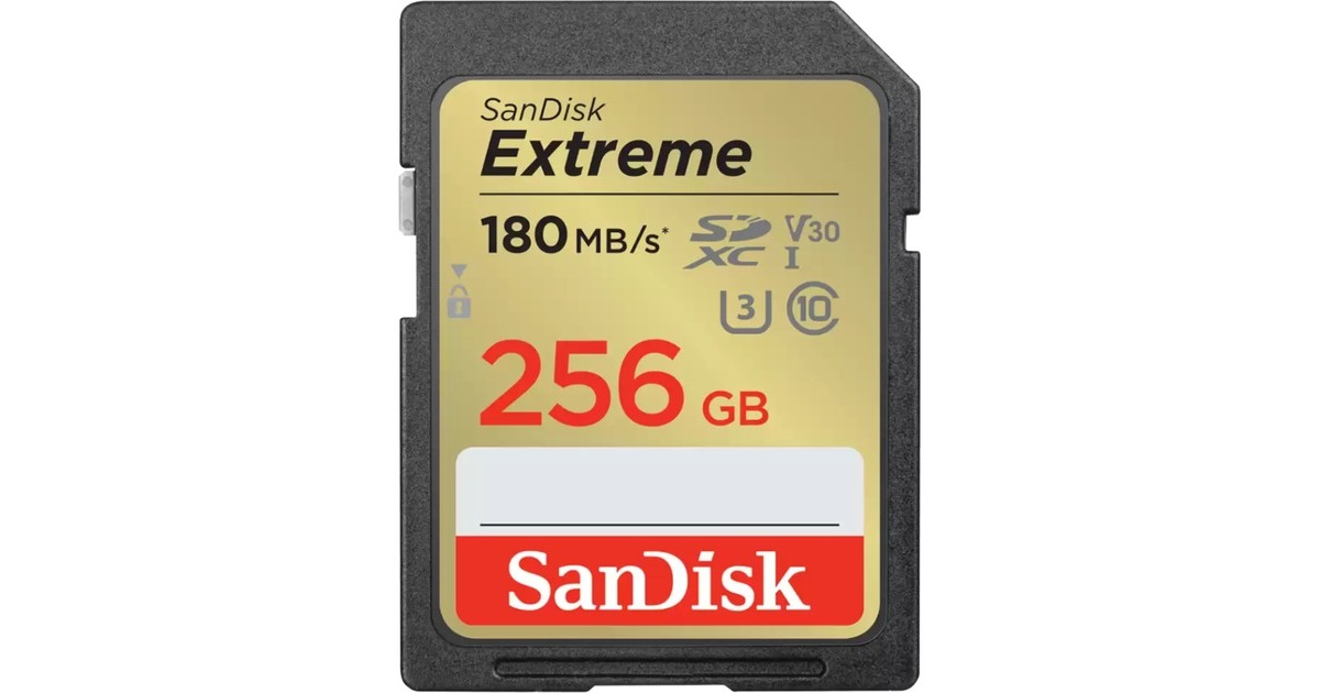 SanDisk Extreme 256 GB SDXC, Speicherkarte(UHS-I U3, Class 10, V30)