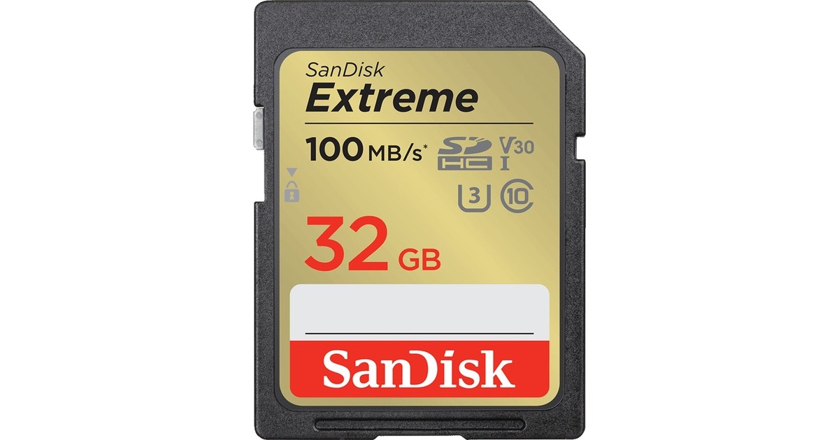 SanDisk Extreme 32 GB SDHC, Speicherkarte(UHS-I U3, Class 10, V30)