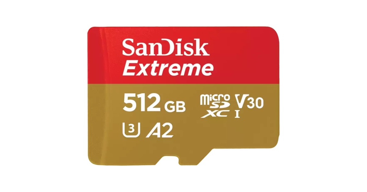 SanDisk Extreme 512 GB microSDXC, Speicherkarte(UHS-I U3, Class 10, V30, A2)