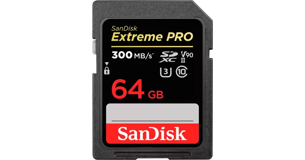 SanDisk Extreme PRO 64 GB SDXC, Speicherkarte(schwarz, UHS-II U3, Class 10, V90) SanDisk Extreme PRO 64 GB SDXC, Speicherkarte(schwarz, UHS-II U3, Class 10, V90)