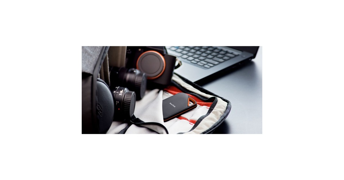 SanDisk Extreme PRO Portable SSD V2 2 TB, Externe SSD(schwarz/orange, USB-C 3.2 Gen 2x2 (20 Gbit/s))