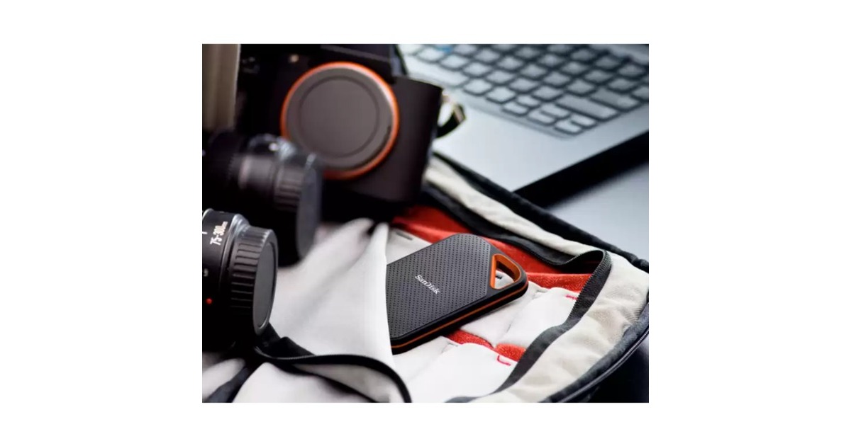 SanDisk Extreme PRO Portable SSD V2 4 TB, Externe SSD(schwarz/orange, USB-C 3.2 Gen 2x2 (20 Gbit/s))