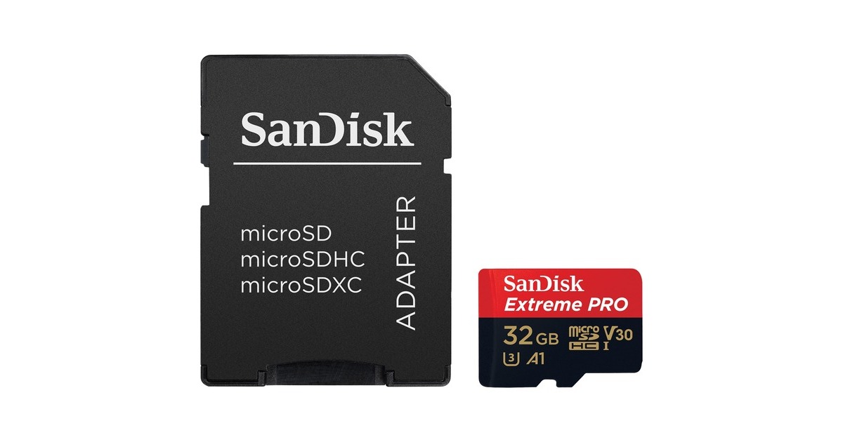 SanDisk Extreme PRO microSDHC 32 GB, Speicherkarte(UHS-I U3, Class 10, V30, A1)