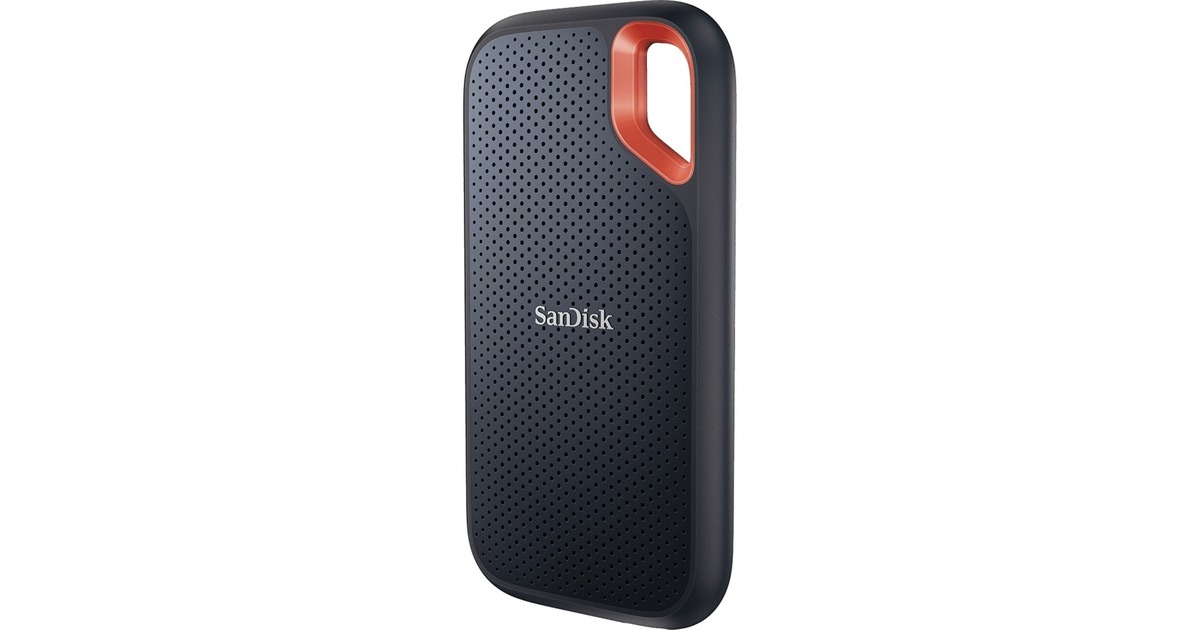 SanDisk Extreme Portable SSD V2 1 TB, Externe SSD(schwarz/orange, USB-C 3.2 Gen 2 (10 Gbit/s))