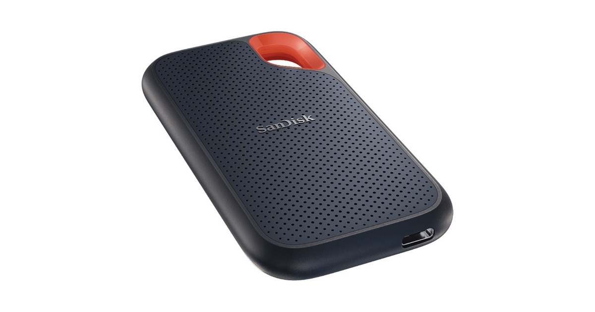 SanDisk Extreme Portable SSD V2 1 TB, Externe SSD(schwarz/orange, USB-C 3.2 Gen 2 (10 Gbit/s))