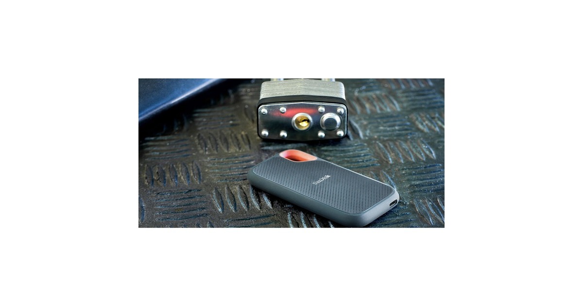 SanDisk Extreme Portable SSD V2 2 TB, Externe SSD(schwarz/orange, USB-C 3.2 Gen 2 (10 Gbit/s))