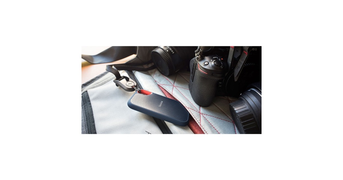 SanDisk Extreme Portable SSD V2 2 TB, Externe SSD(schwarz/orange, USB-C 3.2 Gen 2 (10 Gbit/s))