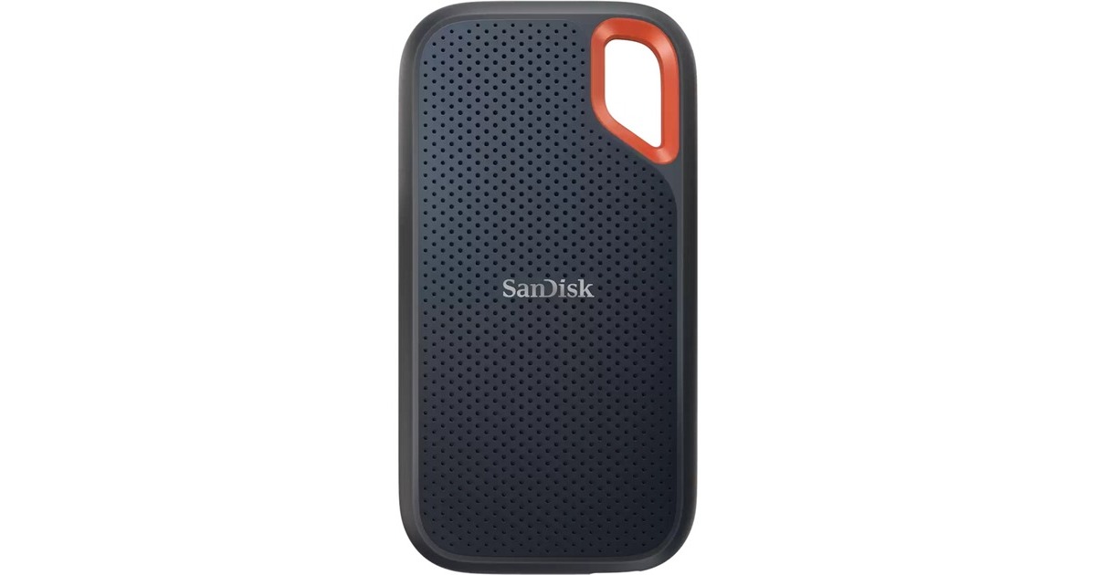 SanDisk Extreme Portable SSD V2 4 TB, Externe SSD(schwarz/orange, USB-C 3.2 Gen 2 (10 Gbit/s))