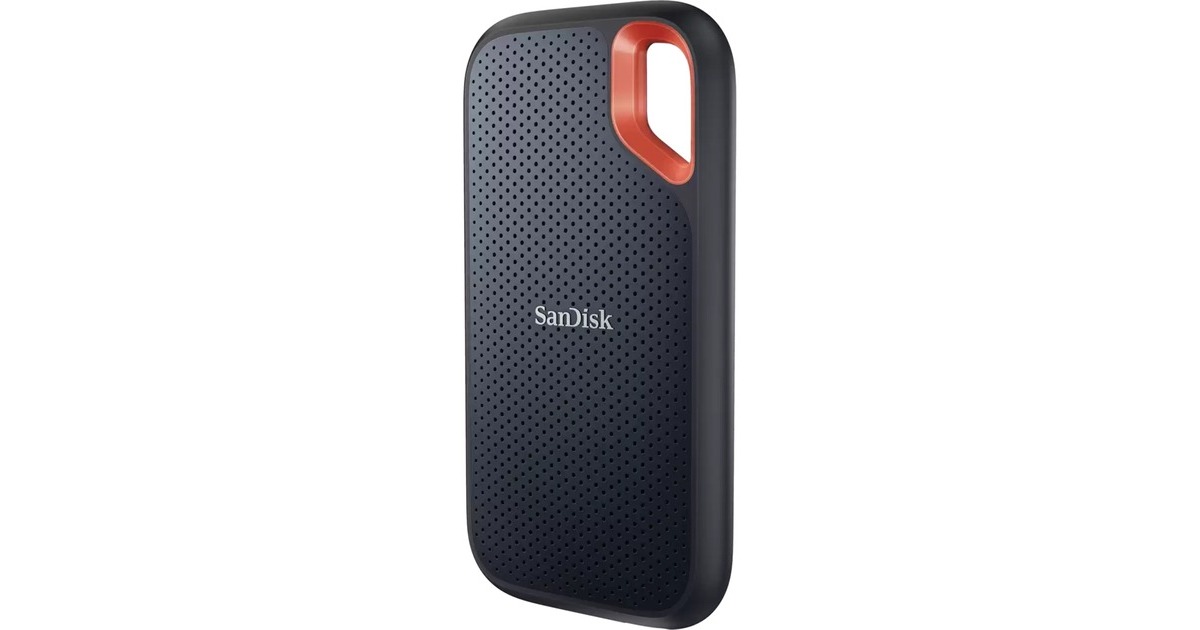 SanDisk Extreme Portable SSD V2 4 TB, Externe SSD(schwarz/orange, USB-C 3.2 Gen 2 (10 Gbit/s))