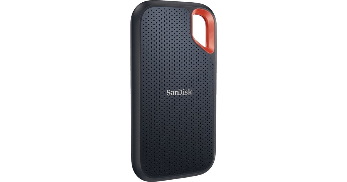 SanDisk Extreme Portable SSD V2 500 GB, Externe SSD(schwarz/orange, USB-C 3.2 Gen 2 (10 Gbit/s))